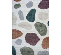 The Rugs Moodi Shaggy Multicolour Mingle Rug Runner Abstract Thick High Pile For Living Rooms, Bedrooms, Hallways, Kitchens
