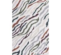 The Rugs Moodi Shaggy Multicolour Tidecrest Rug Runner Abstract Thick High Pile For Living Rooms, Bedrooms, Hallways, Kitchens