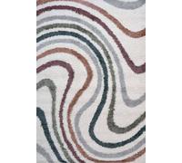 The Rugs Moodi Wavy Design Shaggy Soft High Pile Living Room Rug And Runner Multi