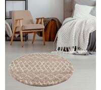 The Rugs Moroccan Beige Shaggy Living Room Rug 920