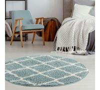The Rugs Myshaggy Collection Rugs Moroccan Design In Duck Egg Blue 385Db