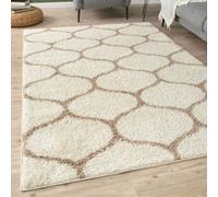 The Rugs Myshaggy Collection Rugs Trellis Design In Ivory Beige 384 Ib