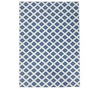 THE RUGS Nizza Reversible Indoor Outdoor Rug Flatweave Polypropylene Chevron in Blue | Size: 80 cm x 250 cm THE RUGS Blue 80 cm x 250 cm