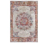 THE RUGS Orient Maderno Medallion Polypropylene Rug 0.8 cm Pile Durable in Cream | Size: 80 cm x 240 cm THE RUGS Cream 80 cm x 240 cm