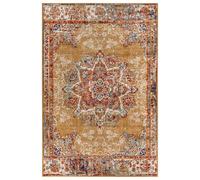 THE RUGS Orient Maderno Medallion Polypropylene Rug 0.8 cm Pile Durable in Yellow | Size: 120 cm x 170 cm THE RUGS Yellow 120 cm x 170 cm