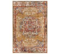 The Rugs Orient Maderno Medallion Polypropylene Rug 0.8 Cm Pile Durable In Yellow Yellow 140cm x 200cm