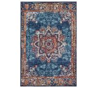 THE RUGS Orient Maderno Medallion Rug Polypropylene 0.8cm Pile Vacuum Safe in Blue | Size: 80 cm x 120 cm THE RUGS Blue 80 cm x 120 cm