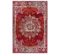 The Rugs Orient Maderno Medallion Rug Polypropylene 0.8Cm Pile Vacuum Safe In Red Red 120cm x 170cm