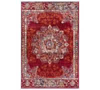 THE RUGS Orient Maderno Medallion Rug Polypropylene 0.8cm Pile Vacuum Safe in Red | Size: 57 cm x 90 cm THE RUGS Red 57 cm x 90 cm