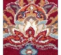 The Rugs Orient Rug Caracci Vintage Floral Design Low Pile Area Rug In Red Red 57cm x 90cm