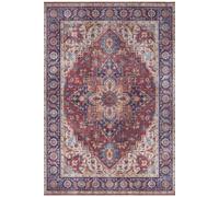 THE RUGS Oriental Anthea Rug - Vintage Medallion Polyester Flatweave 0.5cm in Red | Size: 200 cm x 290 cm THE RUGS Red 200 cm x 290 cm