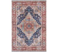 The Rugs Oriental Sylla Rug Polyester Vintage Flatweave - Soft Durable Floral In Multi