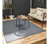 THE RUGS Outdoor Rugs for Garden Patio Camping Plastic Waterproof Reversible in Plain Design Urban 1000 in Dark Grey | Size: 90 cm x 150 cm THE RUGS Dark Grey 90 cm x 150 cm