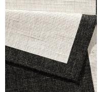 THE RUGS Panama Reversible Indoor Outdoor Rug Flatweave Polypropylene in Black | Size: 160 cm x 230 cm THE RUGS Black 160 cm x 230 cm