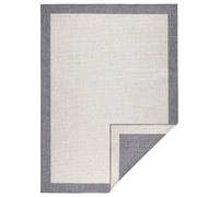 The Rugs Panama Reversible Indoor Outdoor Rug Flatweave Polypropylene In Grey Grey 80cm x 250cm