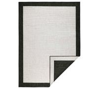 THE RUGS Panama Reversible Indoor Outdoor Rug Flatweave Polypropylene in Black | Size: 80 cm x 250 cm THE RUGS Black 80 cm x 250 cm