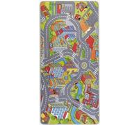 THE RUGS Play Rug for Kids Smart City Design Low Pile Non Slip Polyamide in Grey | Size: 90 cm x 200 cm THE RUGS Grey 90 cm x 200 cm