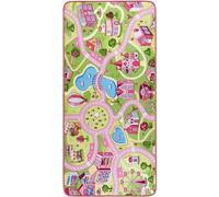 THE RUGS Play Rug for Kids Smart City Design Low Pile Non Slip Polyamide in Pink | Size: 140 cm x 200 cm THE RUGS Pink 140 cm x 200 cm