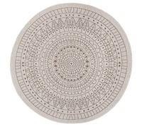 The Rugs Porto Reversible Indoor Outdoor Round Rug Flatweave Polypropylene Design In Beige