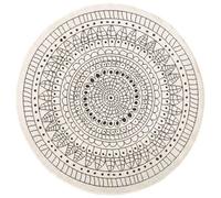The Rugs Porto Reversible Indoor Outdoor Round Rug Flatweave Polypropylene Design In Black