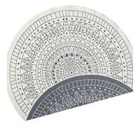 THE RUGS Porto Reversible Indoor Outdoor Rug Flatweave Polypropylene Design in Grey | Size: 140 cm diameter THE RUGS Grey 140 cm diameter