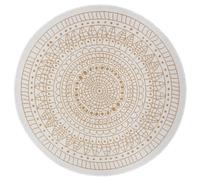 The Rugs Porto Reversible Indoor Outdoor Round Rug Flatweave Polypropylene Design In Yellow