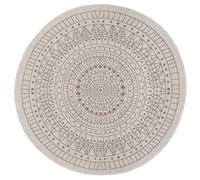 THE RUGS Porto Reversible Indoor Outdoor Rug Flatweave Polypropylene Design in Beige | Size: 140 cm diameter THE RUGS Beige 140 cm diameter