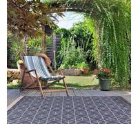 The Rugs Reversible Outdoor Rugs In Diamonds Design Duo Weave Collection In Grey Grey 160cm x 230cm