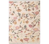The Rugs Roya Afghan Kelim Rug Handwoven Flatweave Jute Cotton In Cream Cream
