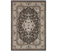 The Rugs Skazar Isfahan Oriental Rug Polypropylene Vintage Design Jute Backing In Brown Brown 80cm x 150cm