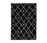 The Rugs Snug Collection Nomadic Shaggy Rugs | I044A In Black Black