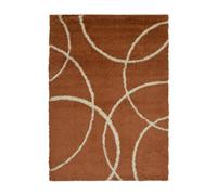 THE RUGS Snug Collection Shaggy Rugs Bubbles Design | I110A in Terracotta | Size: 120 cm x 170 cm THE RUGS Terracotta 120 cm x 170 cm