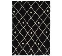 The Rugs Snug Nomadic Black Shaggy Rug - 200X290 cm