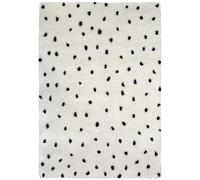 The Rugs Snug Spotty White Shaggy Rug - 80X150 cm