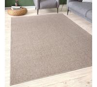 The Rugs Solid Design Low Pile Living Room Rugs In Beige Flex Collection 1000Be