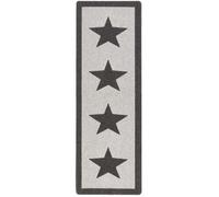 The Rugs Star Dark Grey Washable Mat and Runner - 67X200 cm