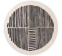 The Rugs Ted Baker Bounds Flatweave Reversible Indoor Outdoor Round Rug Abstract In Black