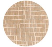 The Rugs Ted Baker Indoor Outdoor Crouch Round Abstract Rug In Beige Beige