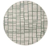 The Rugs Ted Baker Indoor Outdoor Crouch Round Abstract Rug In Green Green