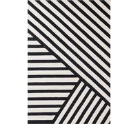 The Rugs Ted Baker Noir Wool Handwoven Black White Geometric Rug