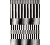 The Rugs Ted Baker Stryve Woollen Pulse Black White Geometric Living Room Rug
