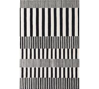 The Rugs Ted Baker Stryve Woollen Pulse Black White Geometric Living Room Rug White