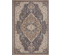 The Rugs Terrain Designer Shortpile Rug Durable Medallion Polypropylene Rug In Brown