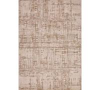 The Rugs Terrain Designer Shortpile Rug Durable Synthetic Fibre, Modern In Brown