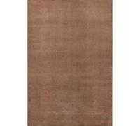 Modern Plain Brown Rug - Soft Short Pile - Ø 133 cm