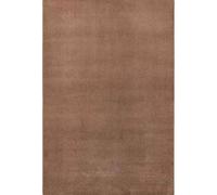 THE RUGS Uni Colours Modern Plain Rug Short Pile Polypropylene Area Rug in Brown | Size: 133 cm diameter THE RUGS Brown 133 cm diameter