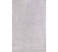 The Rugs Velours Pure Modern Plain Velour Rug Synthetic Short Pile In White White 80cm x 300cm
