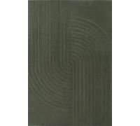The Rugs Vikosa Arcura Wool Rug Abstract Living Room In Dark Green