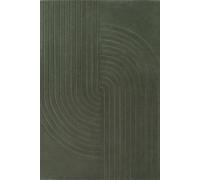 The Rugs Vikosa Arcura Wool Rug Abstract Living Room In Dark Green Dark Green