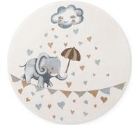 The Rugs Villeroy And Boch Elephant Rainy Boho Kids Soft Play In Cream Round